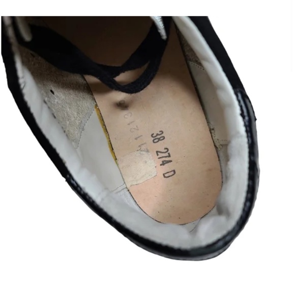 Golden Goose Superstar Size 38 Black Suede Silver Neiman Marcus Private Edition - Picture 8 of 8